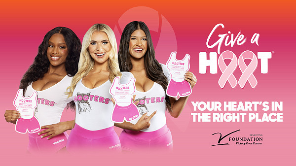 Hooters Rallies Local Communities to Think Pink and Support Annual “Give A Hoot” Breast Cancer Fundraising Campaign Through October